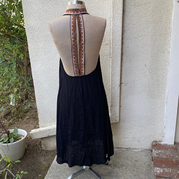 ASOS gorgeous black midi sheer dress with a beautiful trim, great neck line - Picture 7 of 15